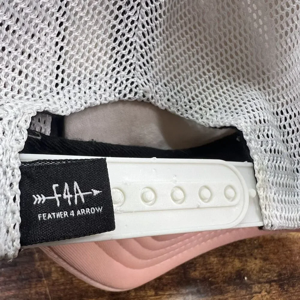 Feather 4 Arrow I'm Over This Pink Rainbow Kids Hat Trucker Mesh